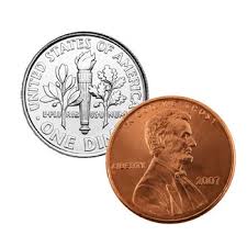 One Dime and One Penny